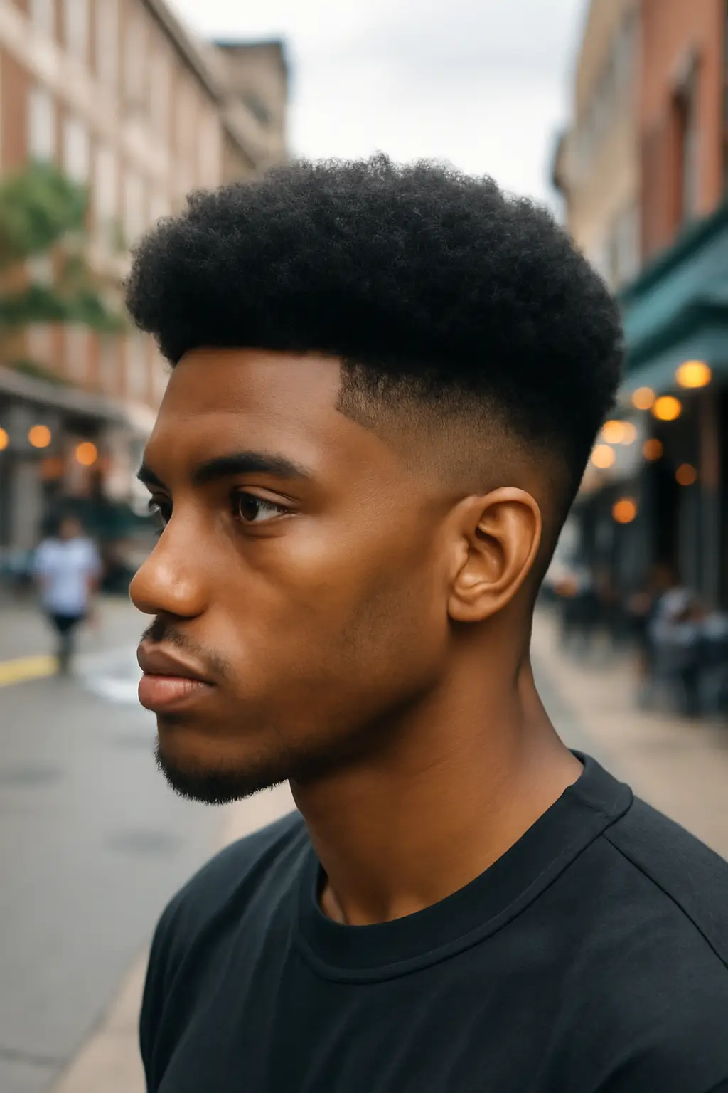 Afro high taper fade