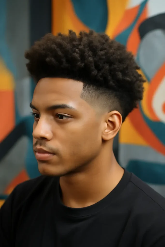 Blowout Low Taper Fade Curly Hair