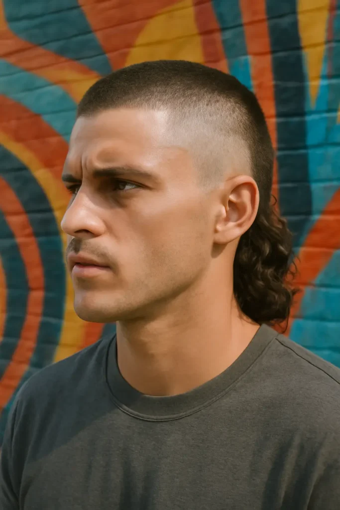 Buzz Cut Mullet Hairstyle