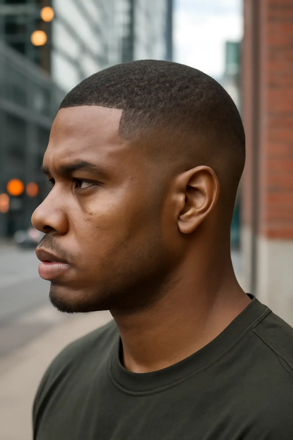 Buzz Cut Temp Taper Fade Black Men