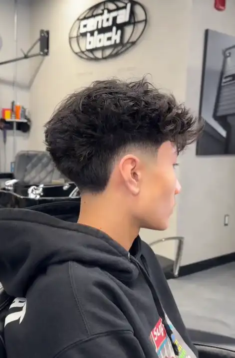 Low Taper Burst Fade