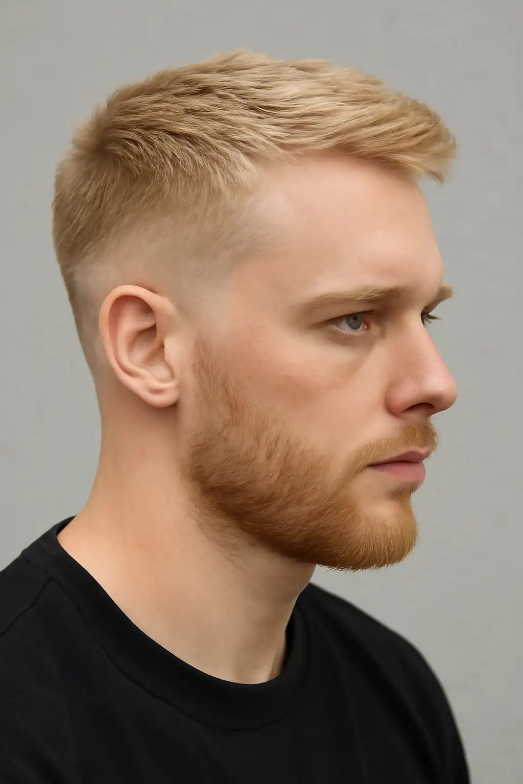 Low Taper Fade Blonde Hair