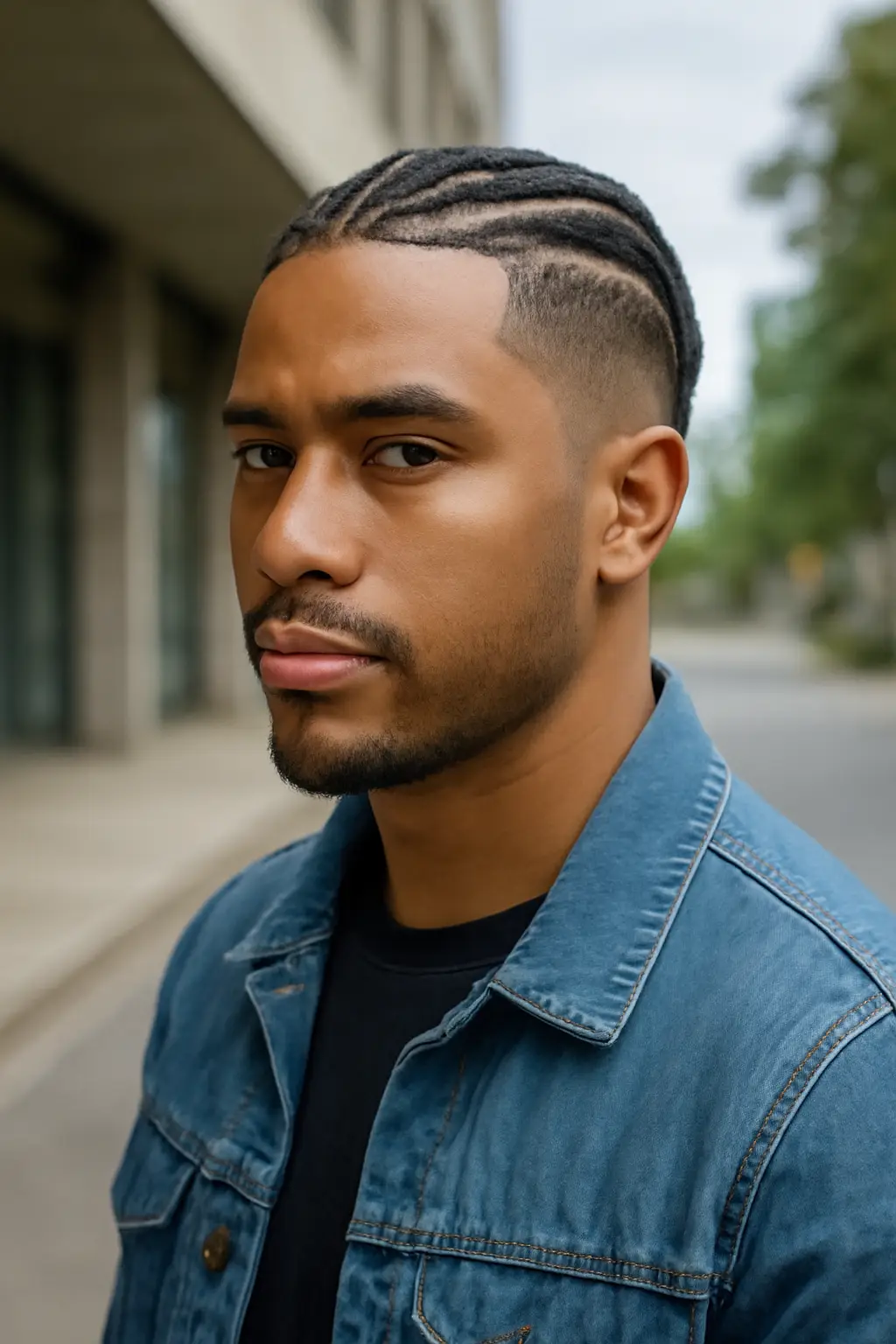 Low Taper Fade Cornrows