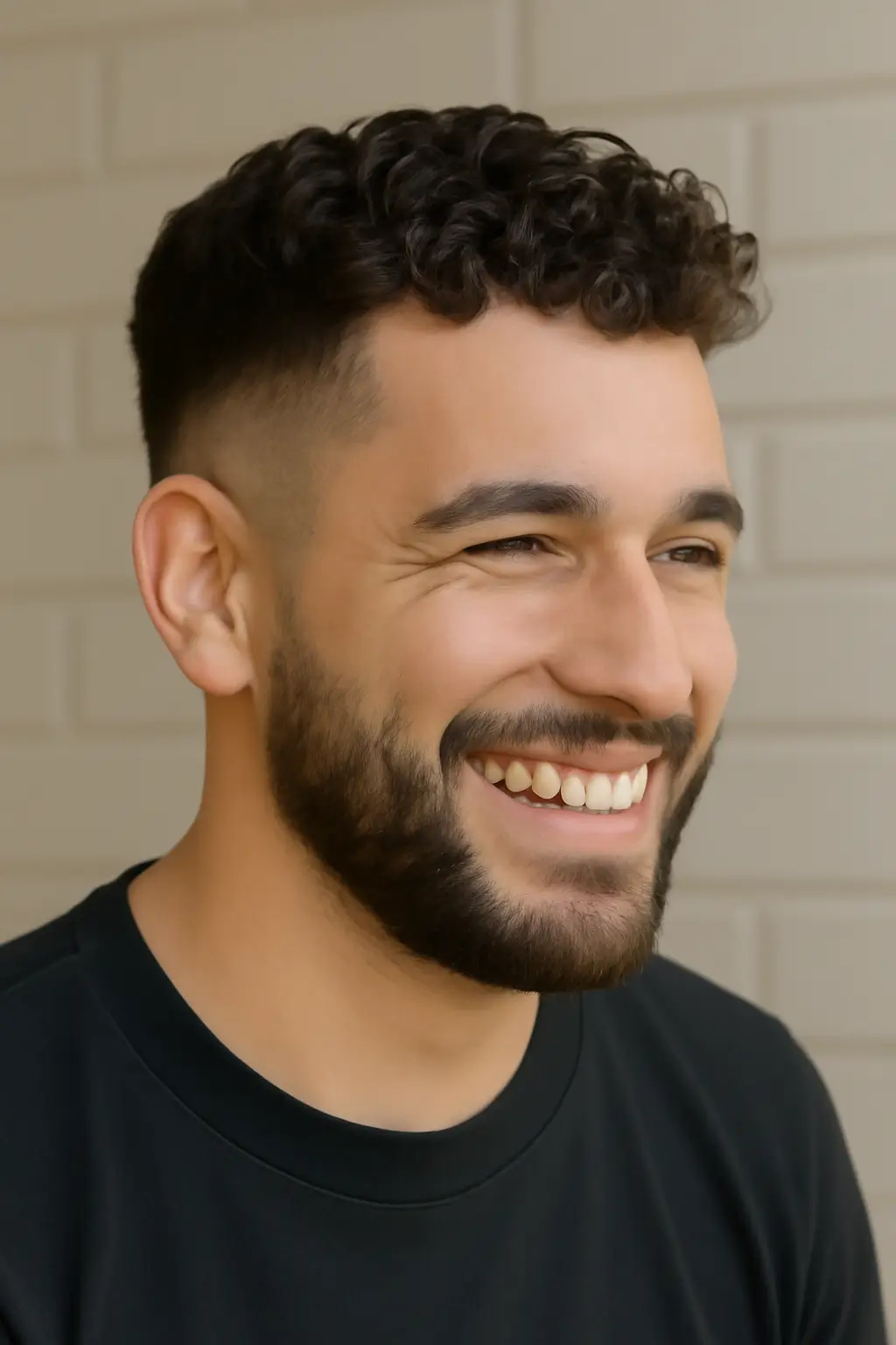 Low Taper Fade Curly Hair