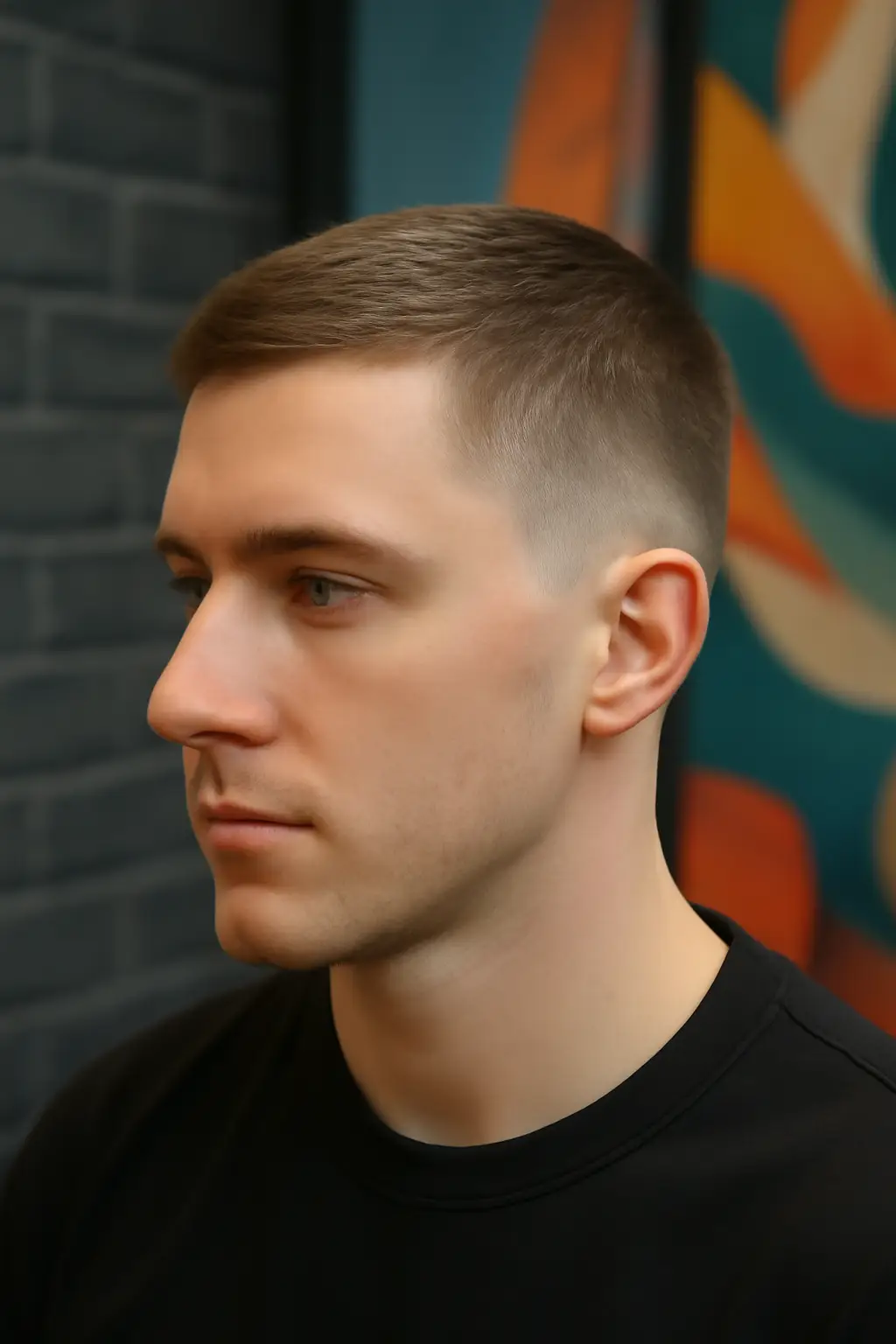 Low Taper Fade White Male