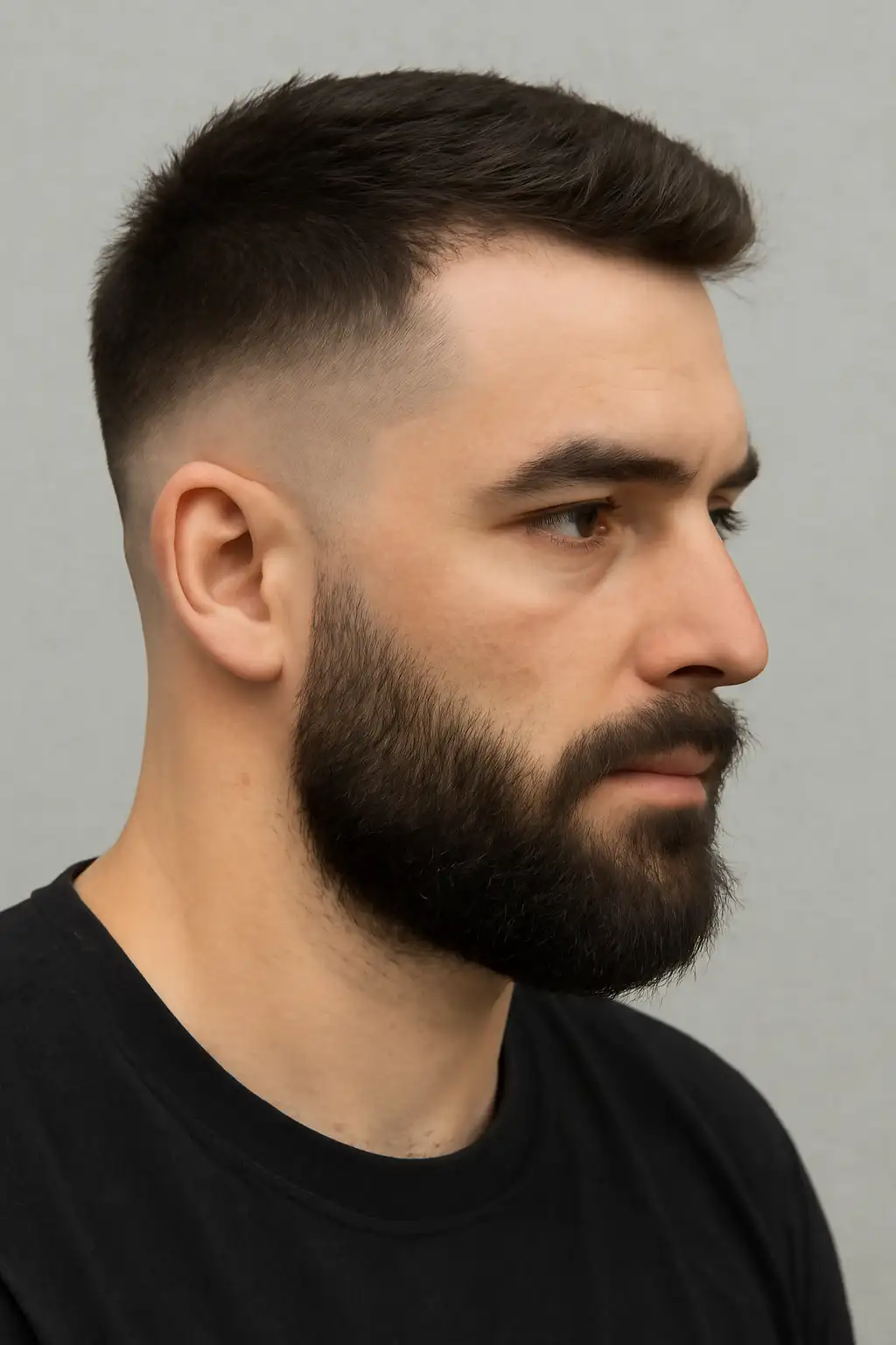 Low Taper Fade with Beard