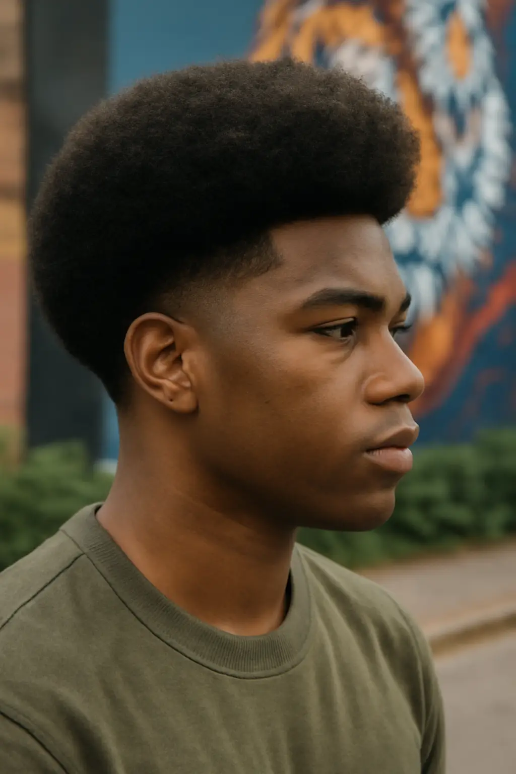 Mid Taper Fade Afro