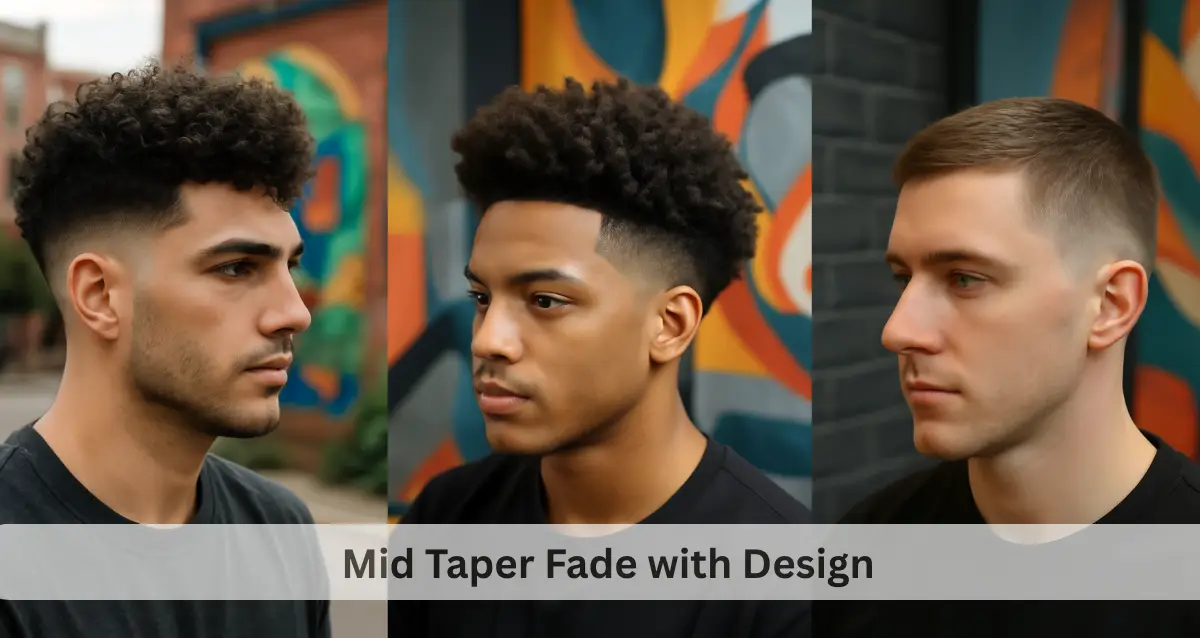 Mid Taper Fade with Design