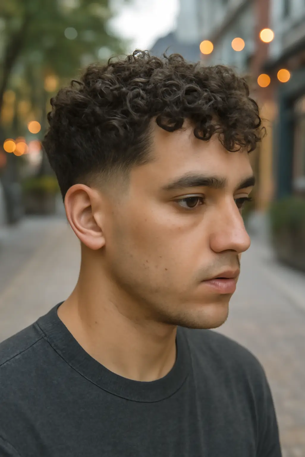 Taper Fade Haircut Curly Hair