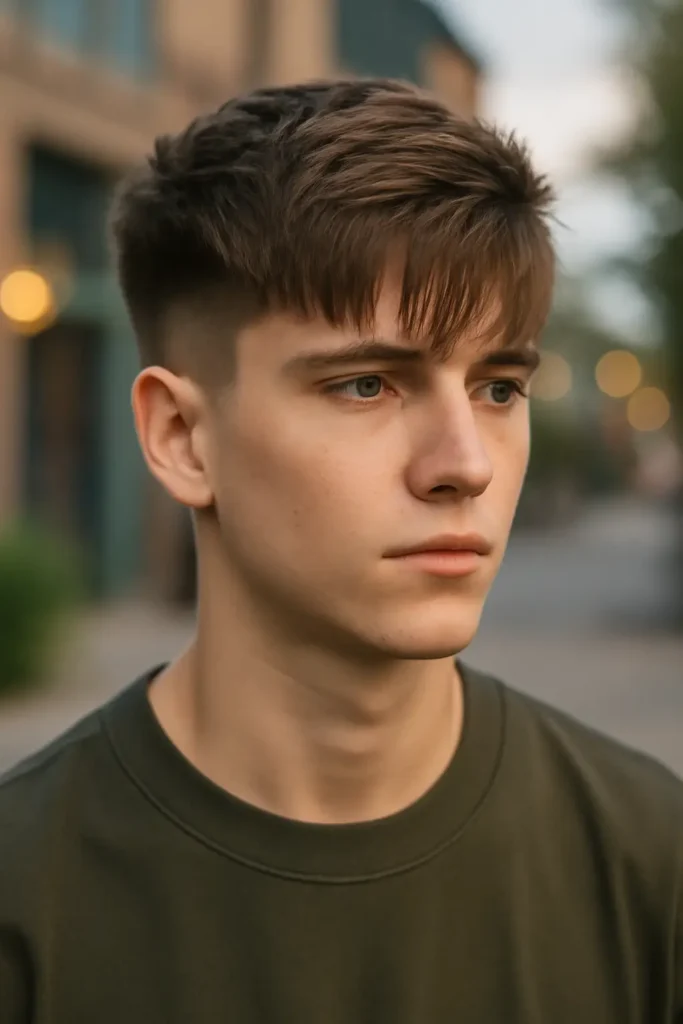 Blowout Taper Textured Fringe Straight Hair