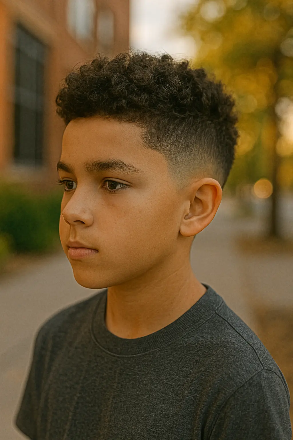 Burst Taper Fade with Textured Curls