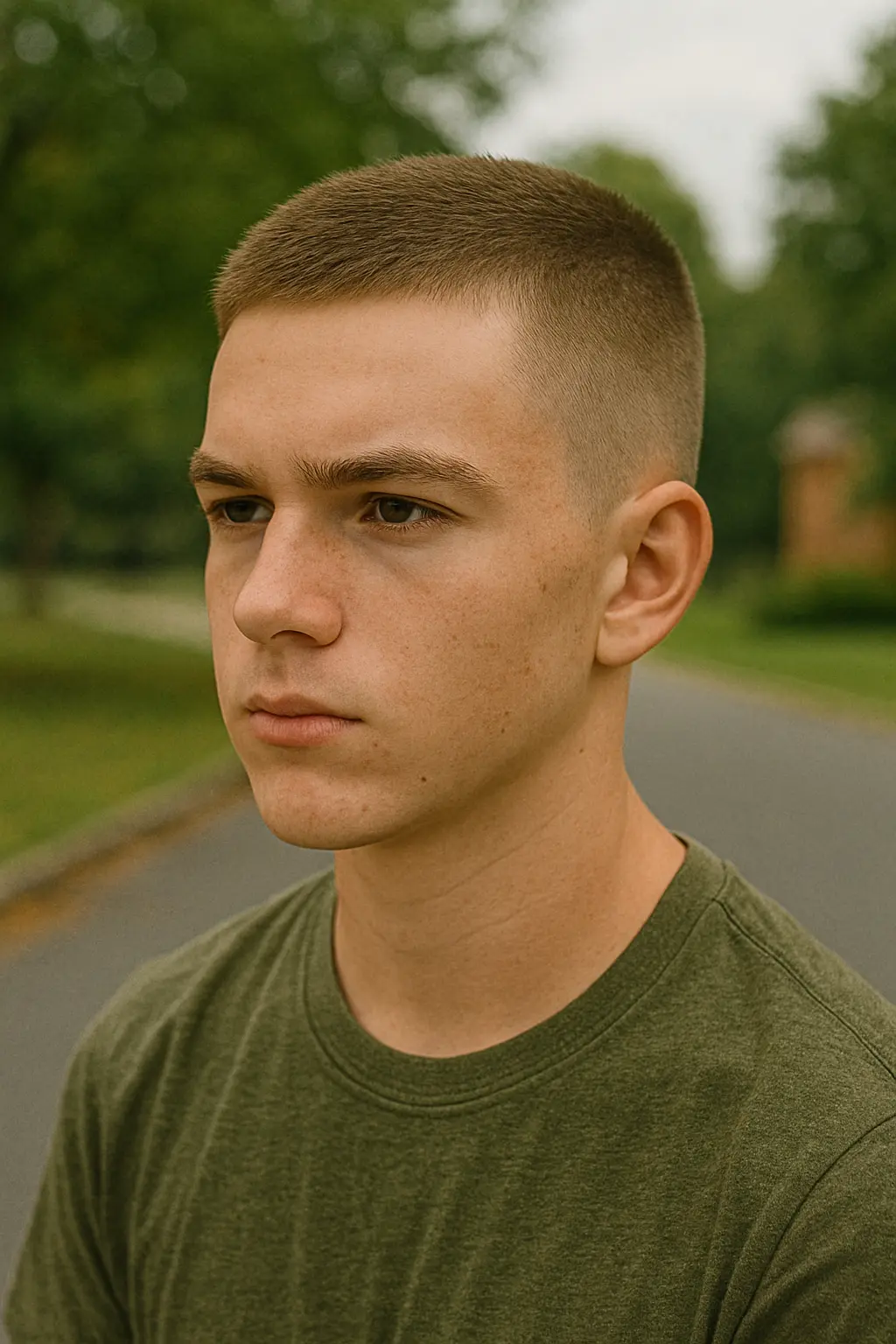 Crew Cut with Tapered Sides