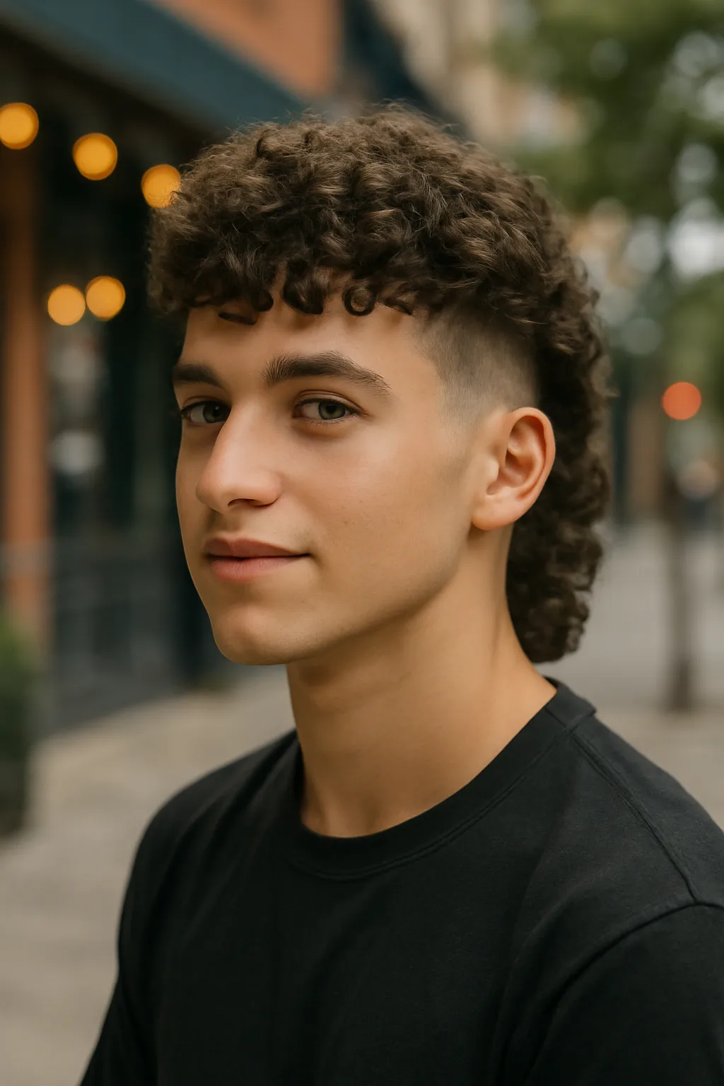 Modern Curly Mullet