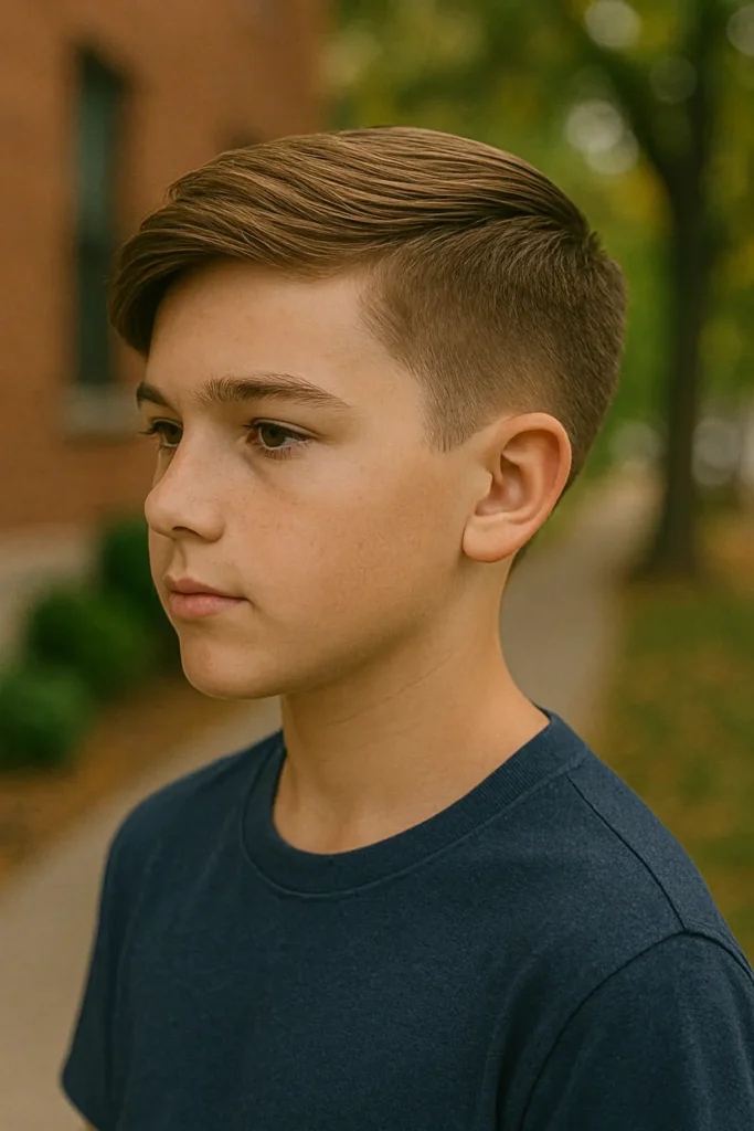 Side Swept with Low Fade