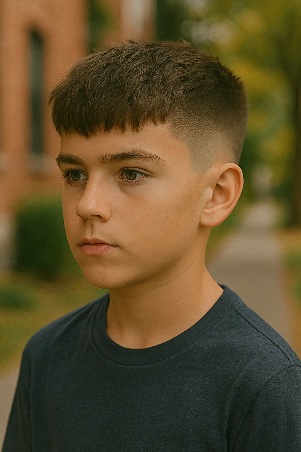 Textured French Crop with Mid Fade