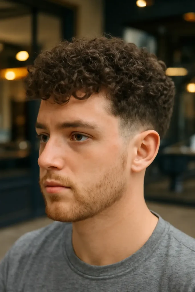 Blowout taper curly hair