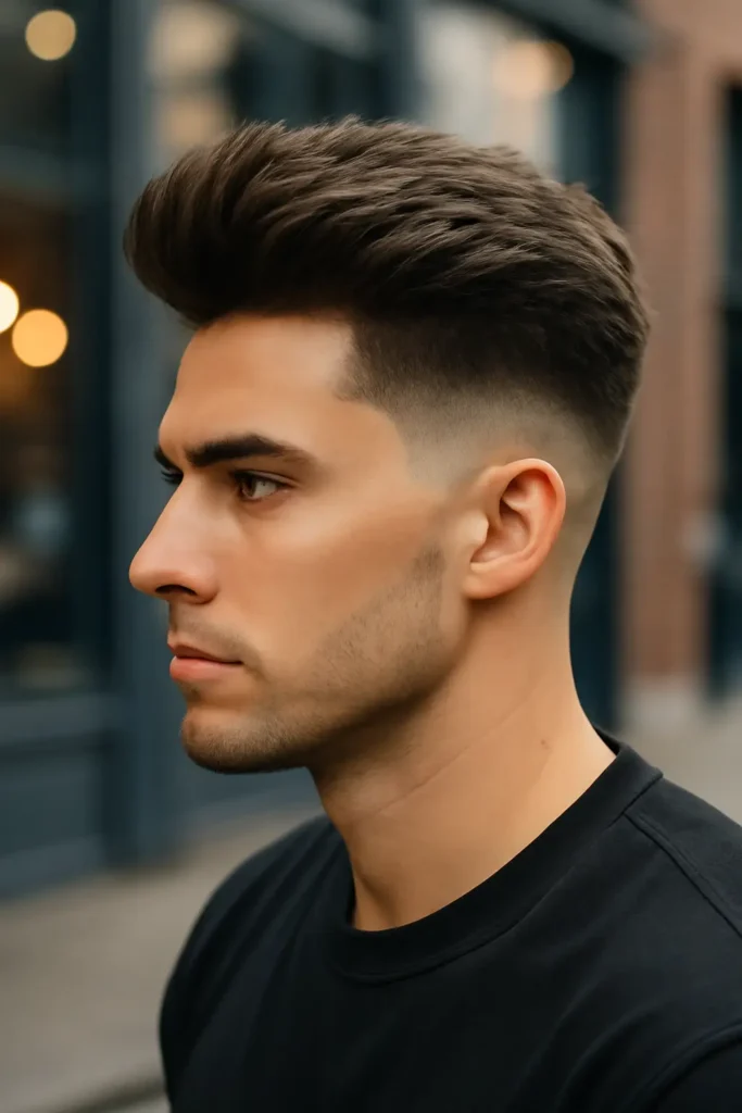 Blowout taper fluffy hair