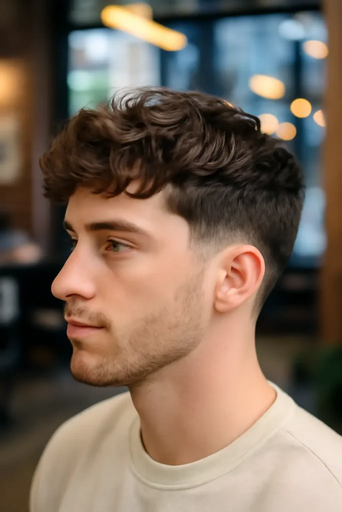 Blowout taper wavy hair