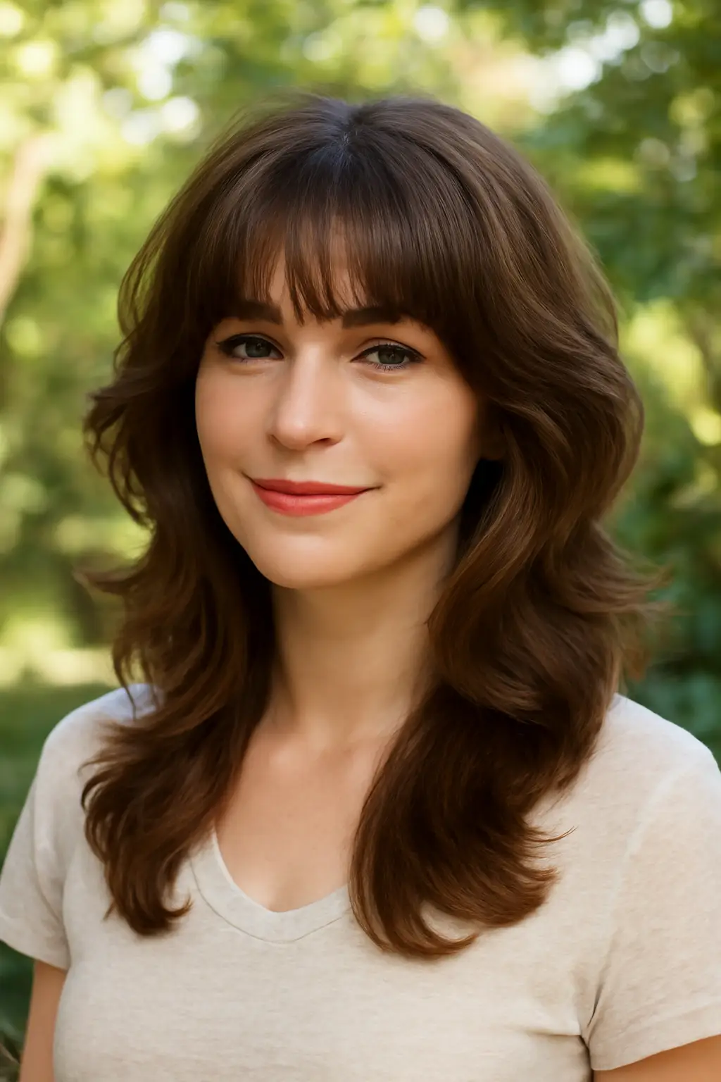Butterfly Haircut with Curtain Bangs