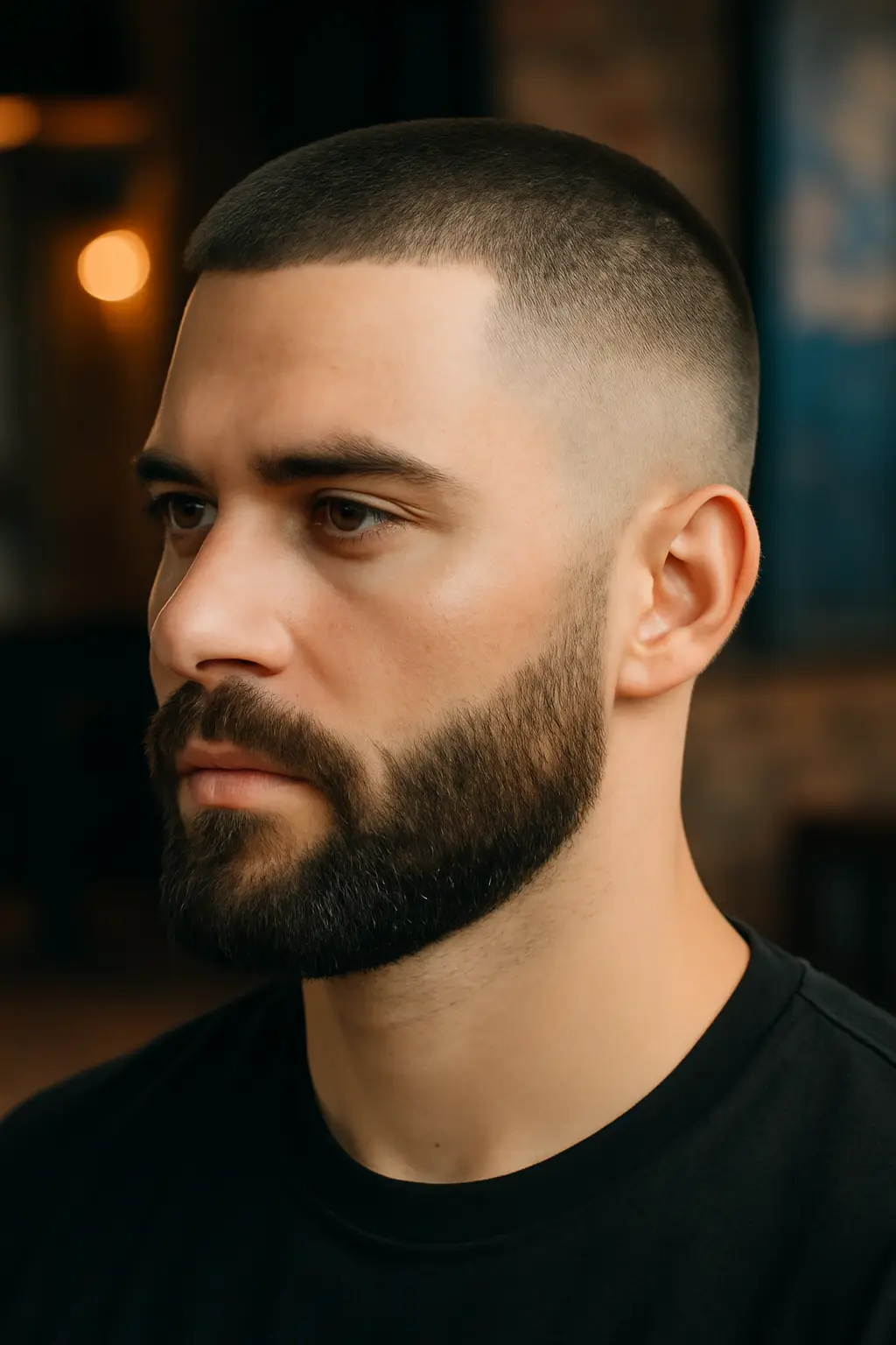 Buzz Cut With Beard