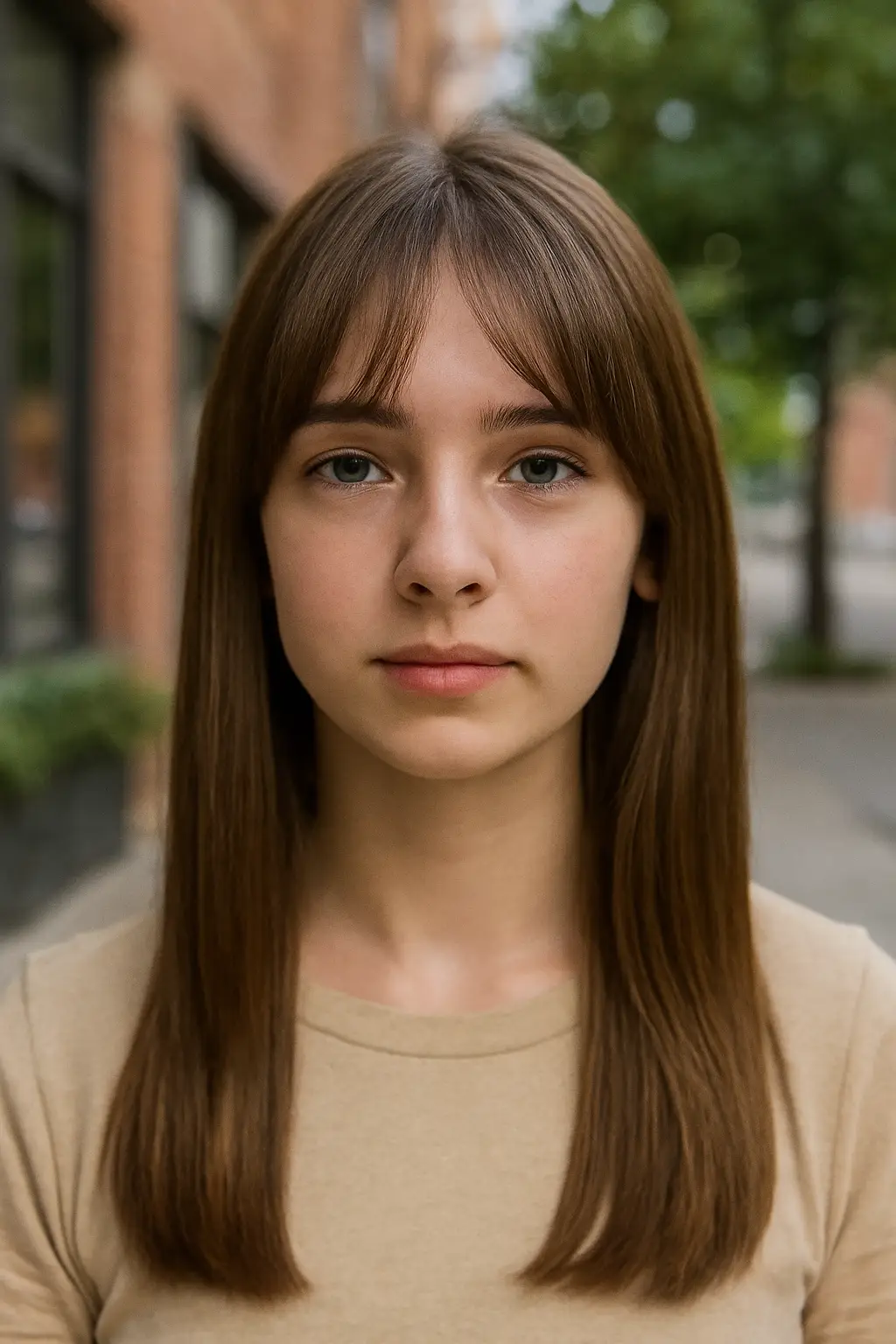 Curtain bangs straight hair