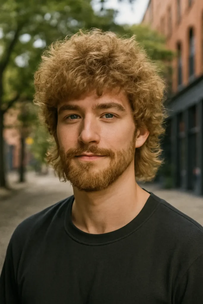 Fluffy wolf cut men