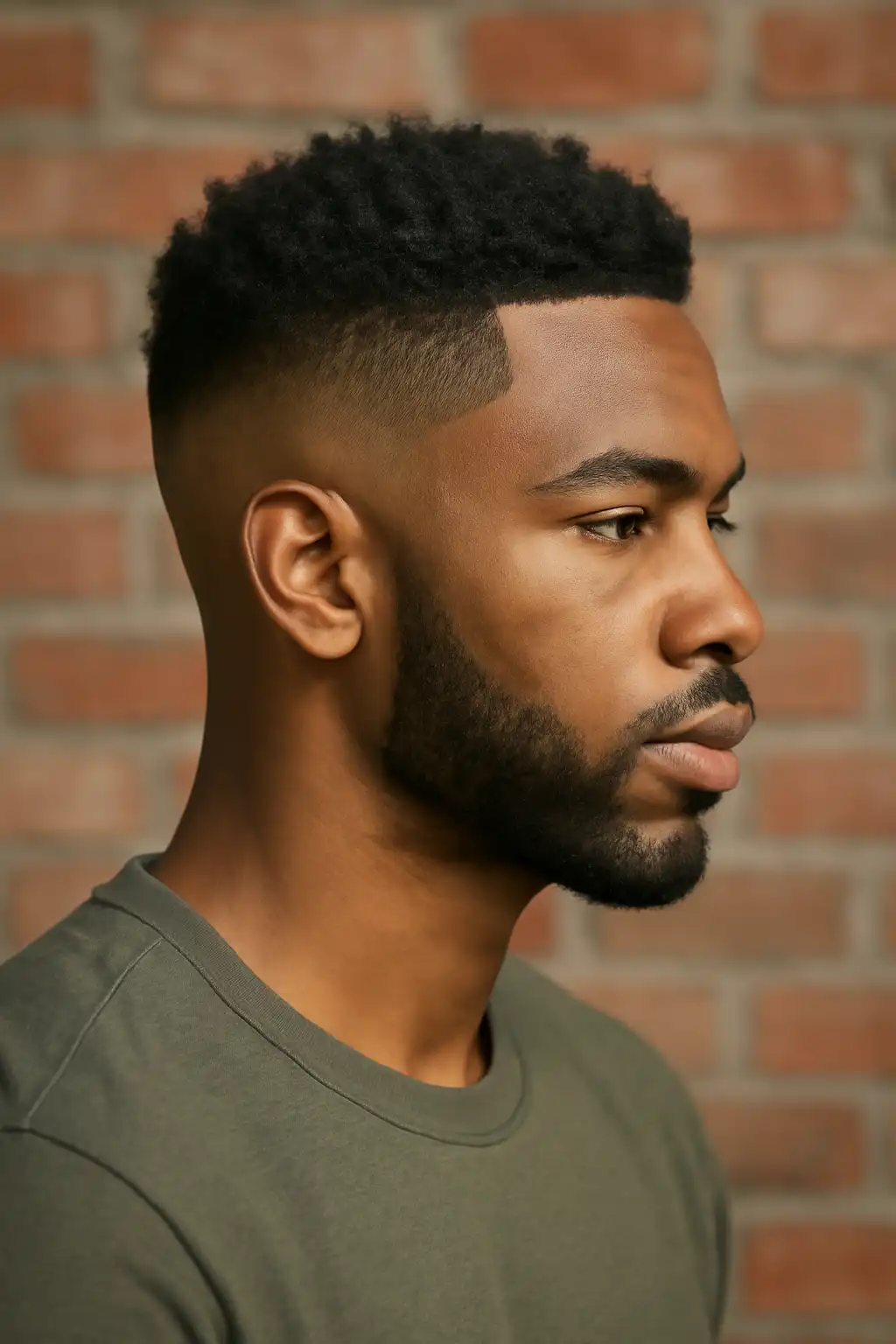 high taper fade black male