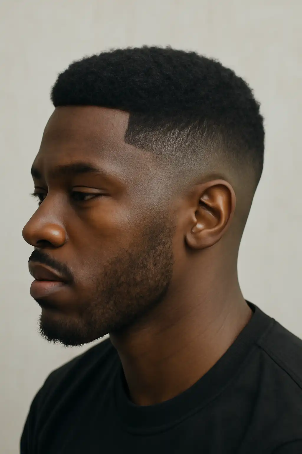 High taper fade black men
