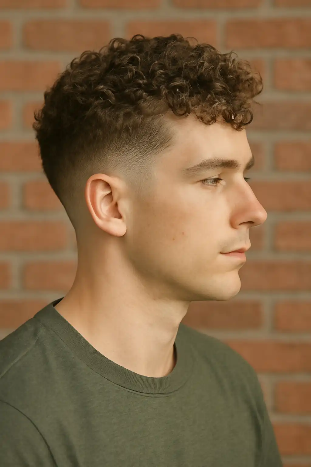 High Taper Fade Curly Hair
