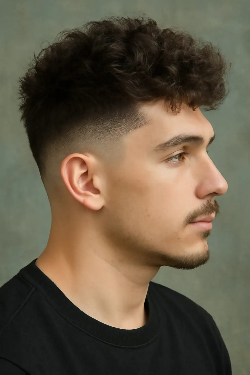 High Taper Fade With Fluffy Hair
