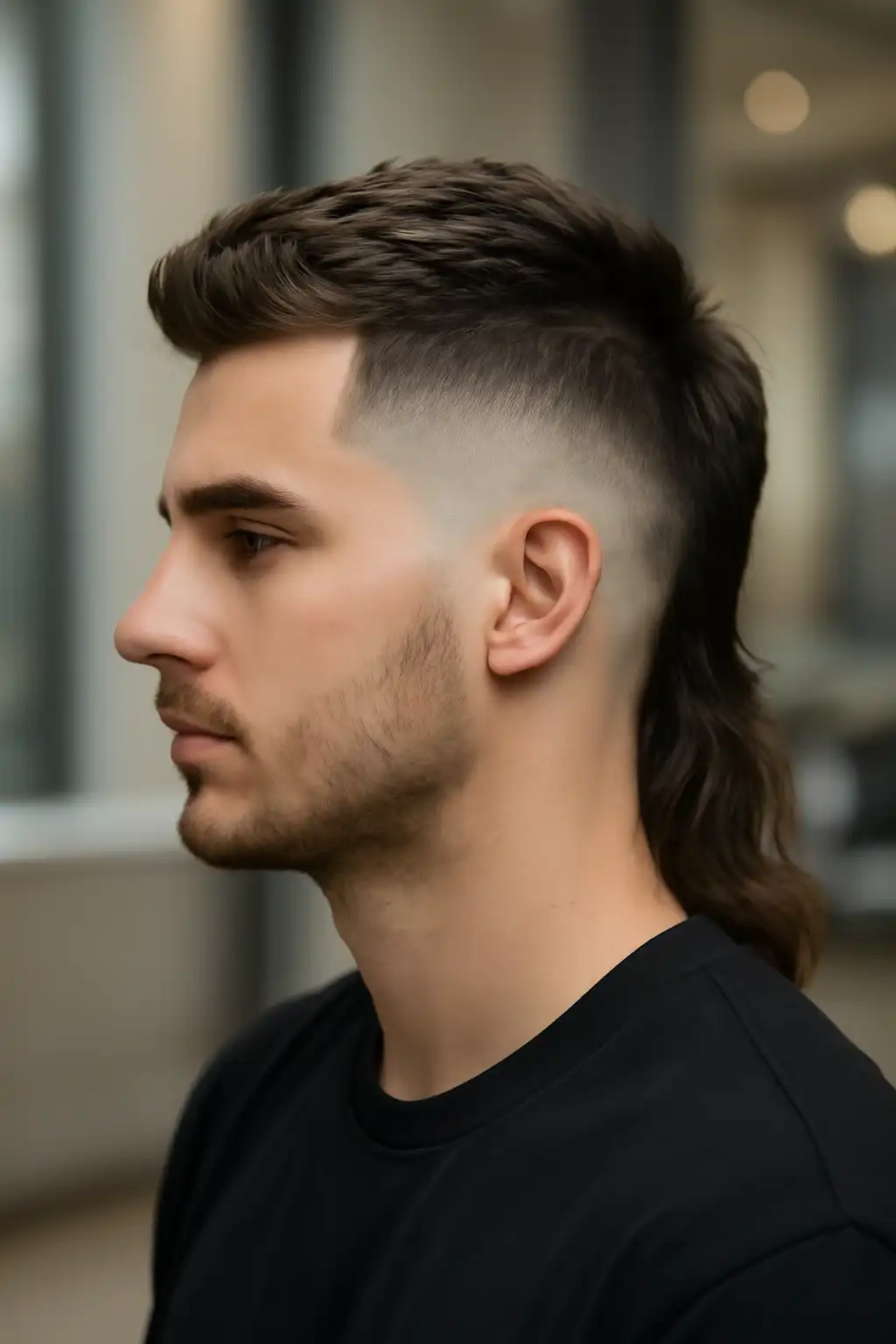 High Taper Fade Mullet