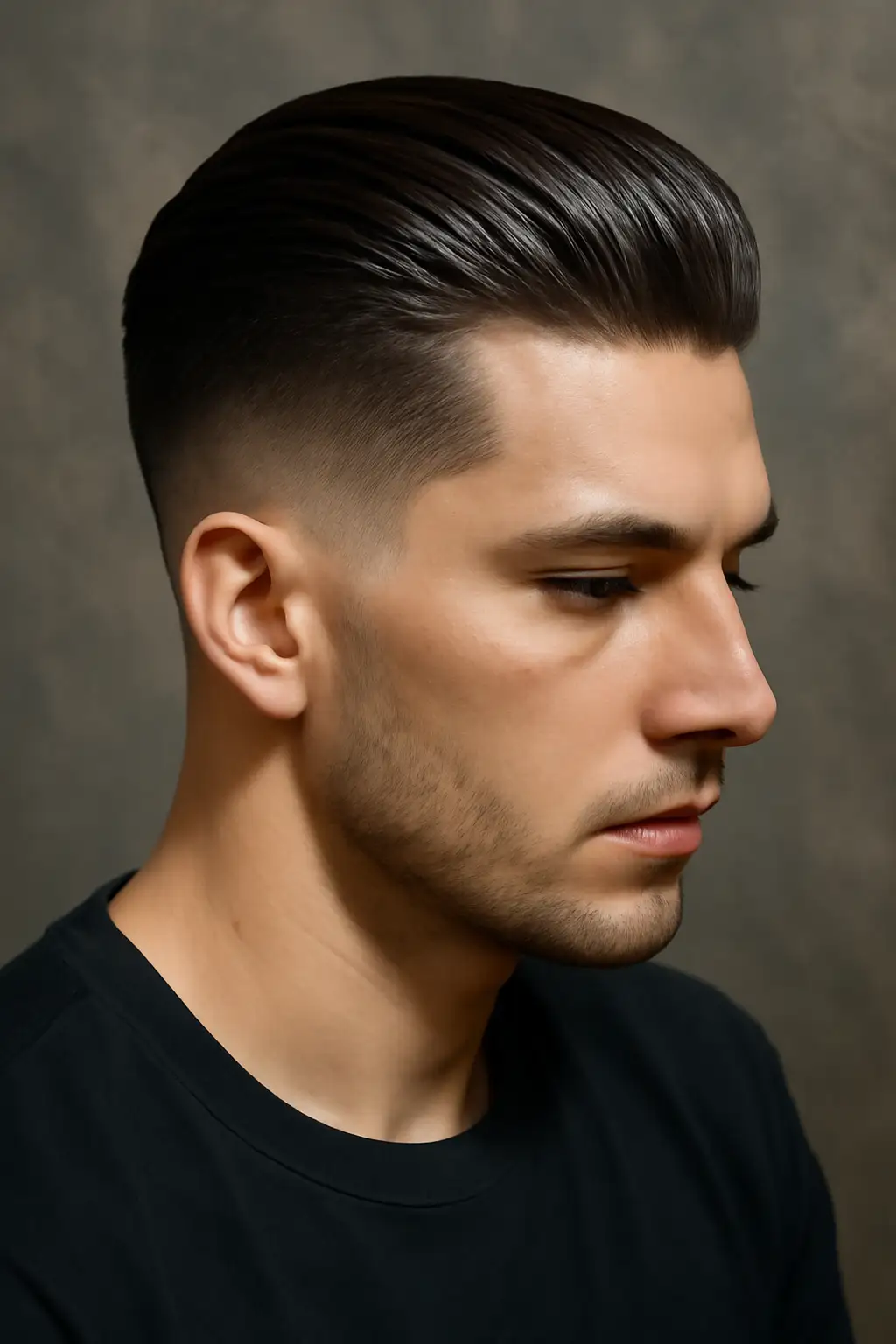 high Taper Fade Slick Back
