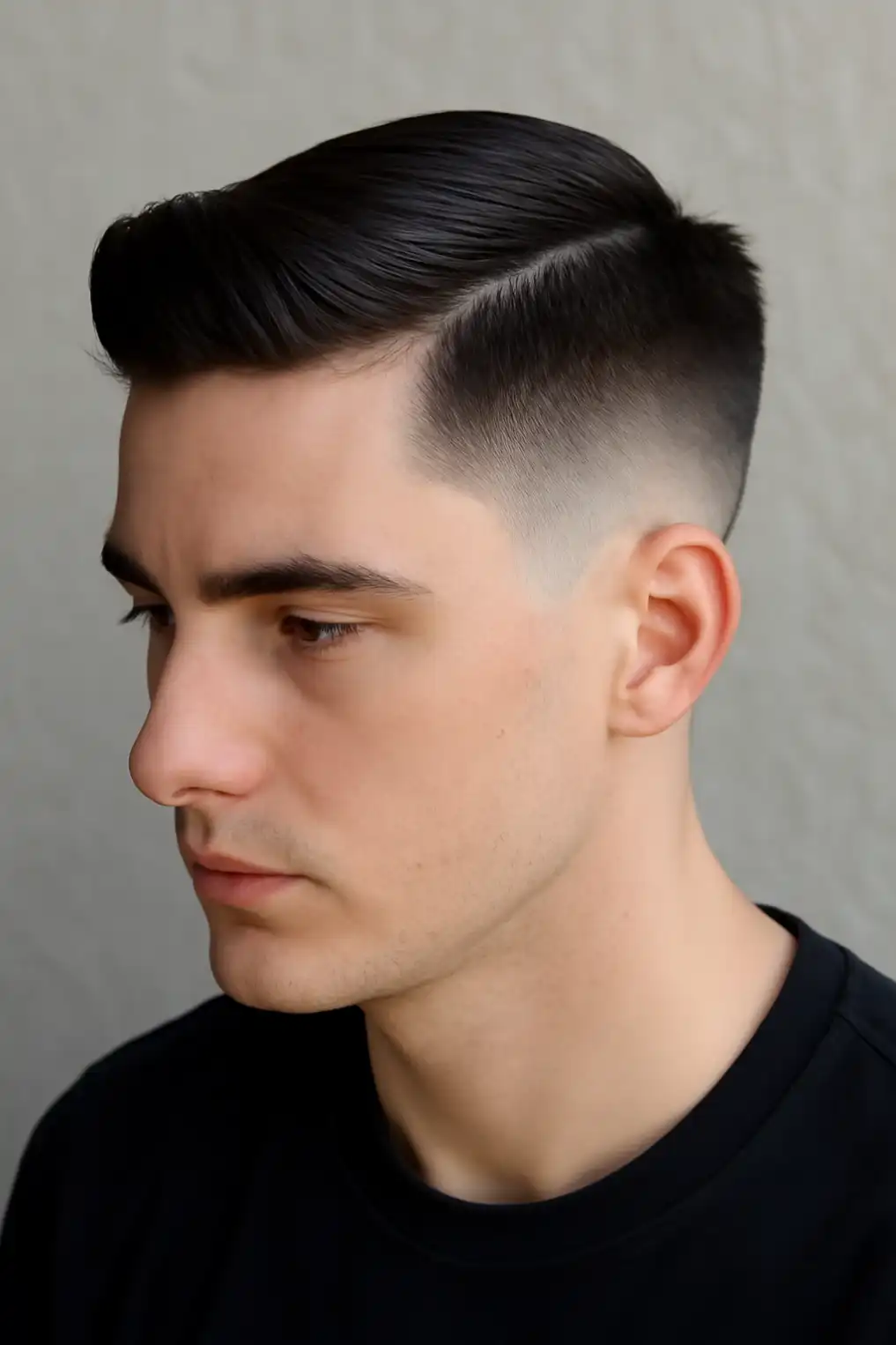 High Taper Fade Straight Hair