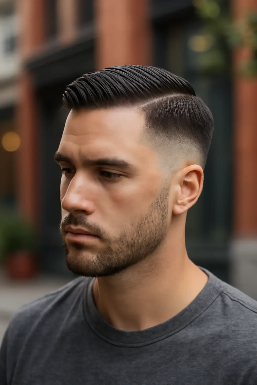 Low Fade Comb Over Haircut