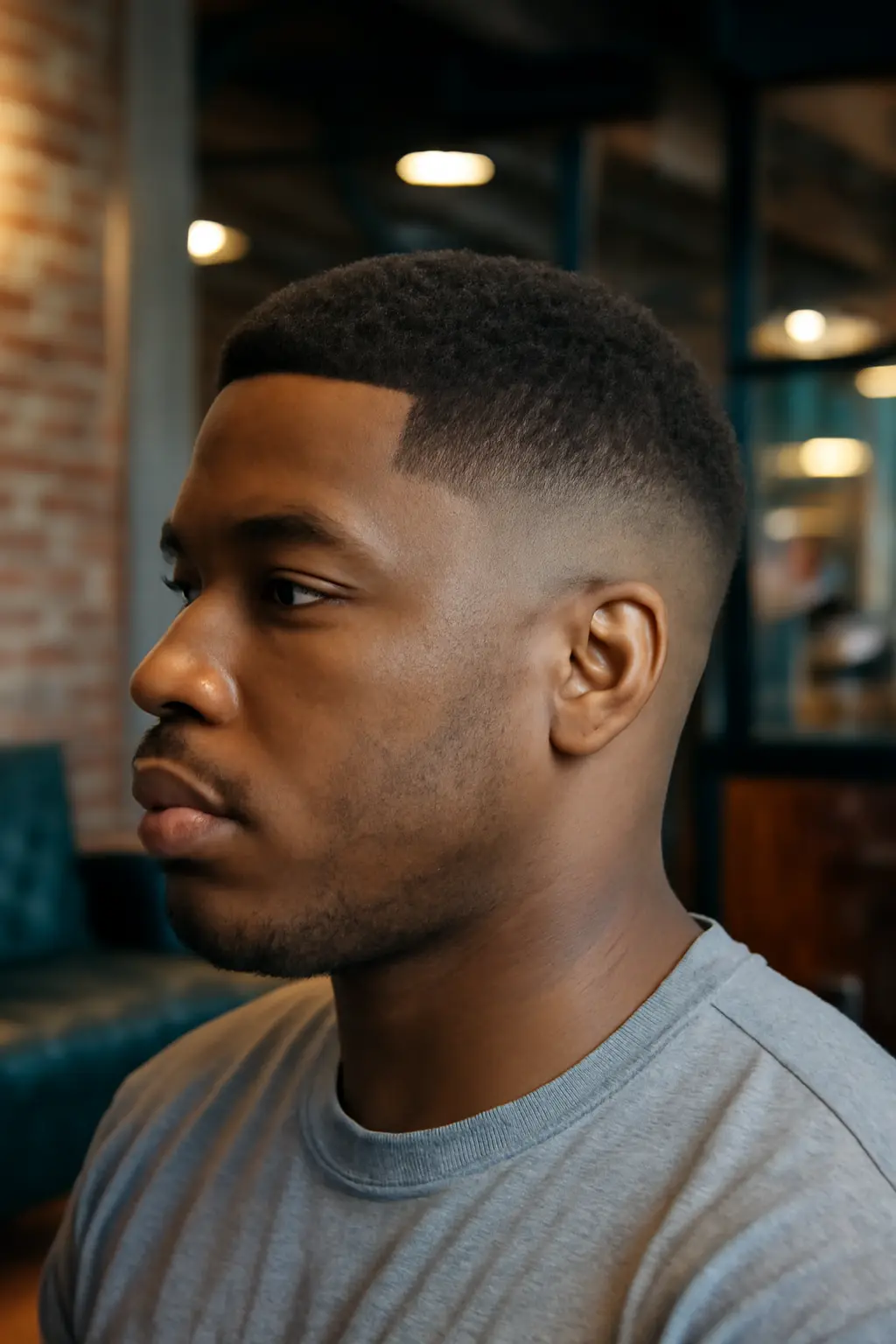 Low Fade Haircut Black Men