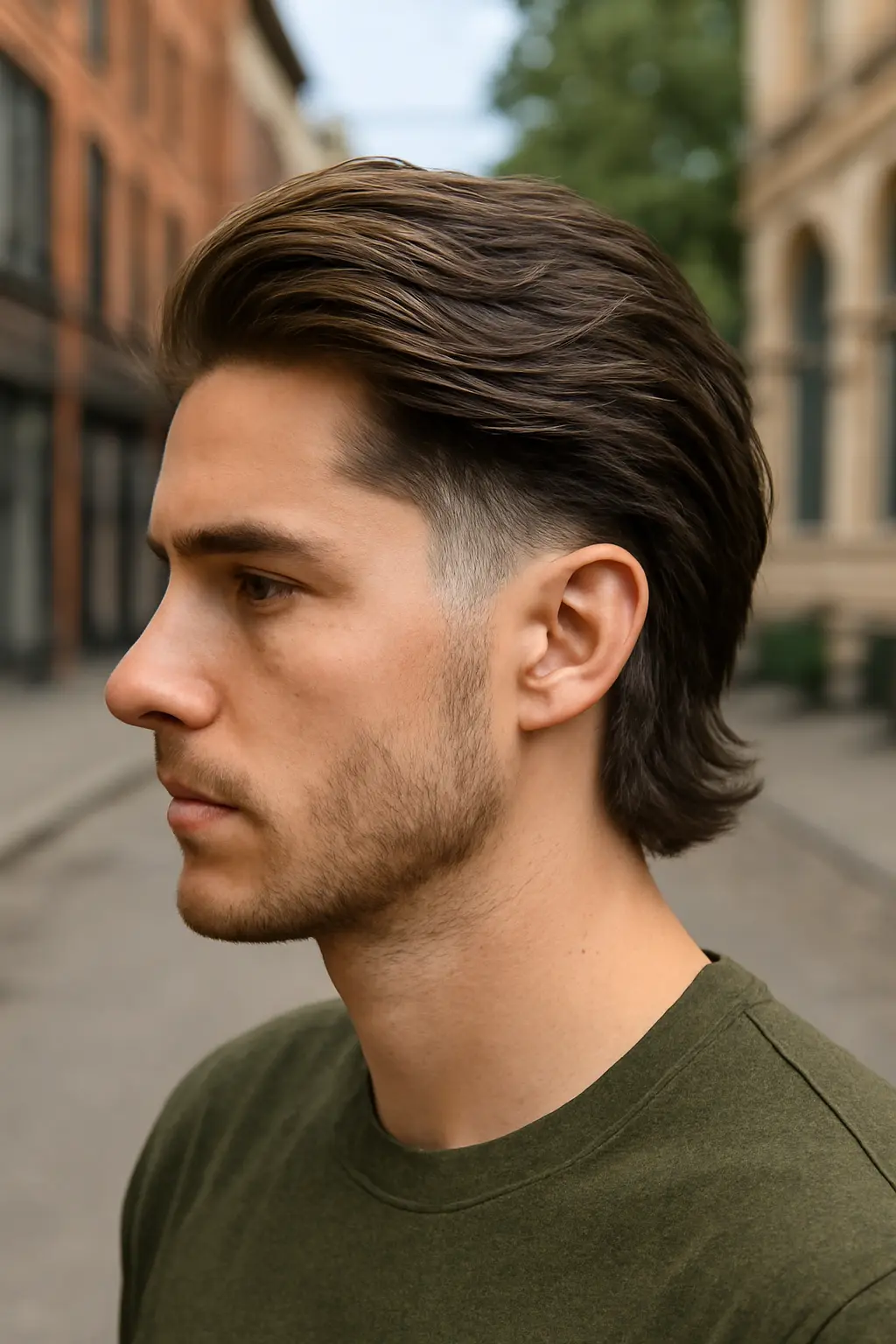 Low Taper Fade Haircut Long Hair