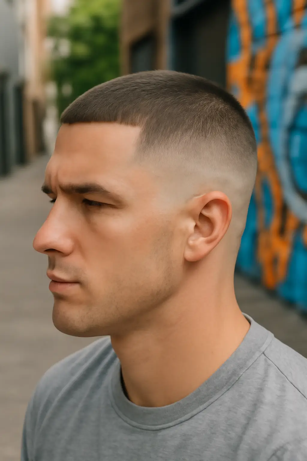 Mid Fade Buzz Cut