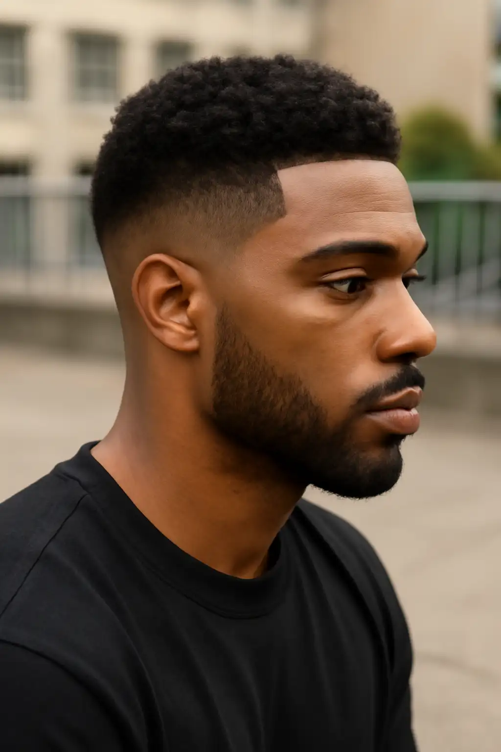 Mid Taper Fade Black Male