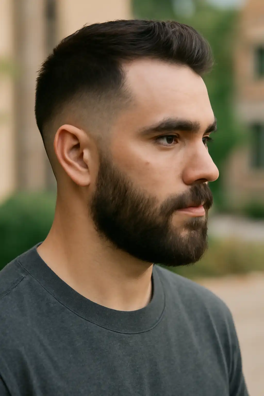Mid Taper Fade with Beard