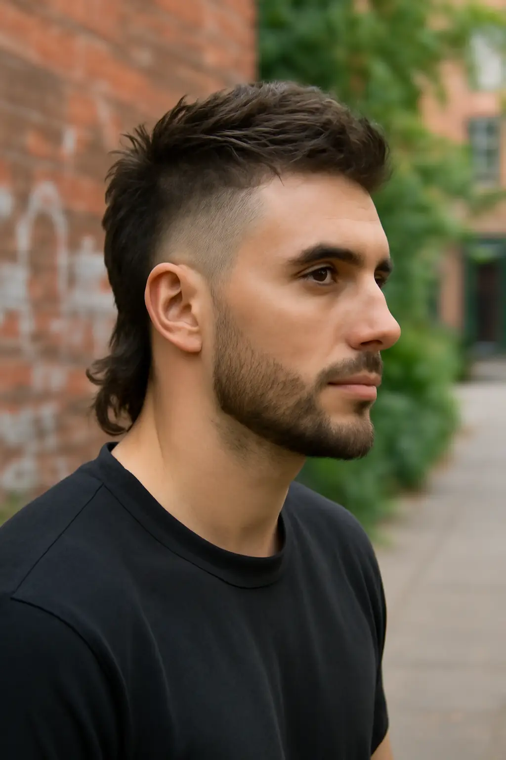 modern mullet fade men