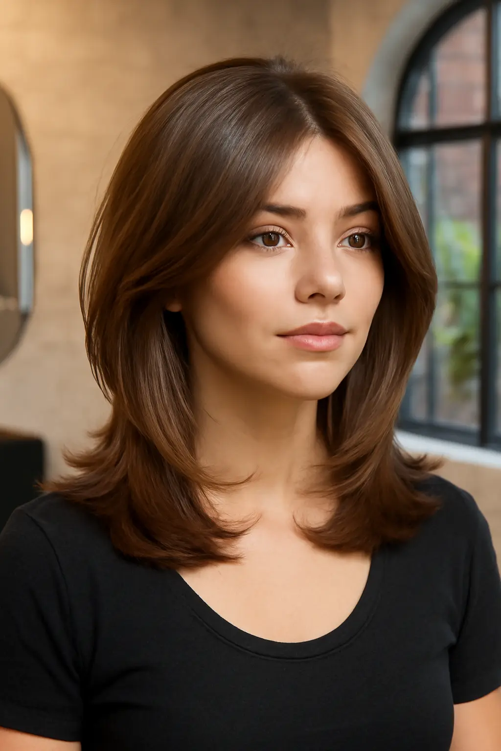 Short Shoulder Length Butterfly Haircut