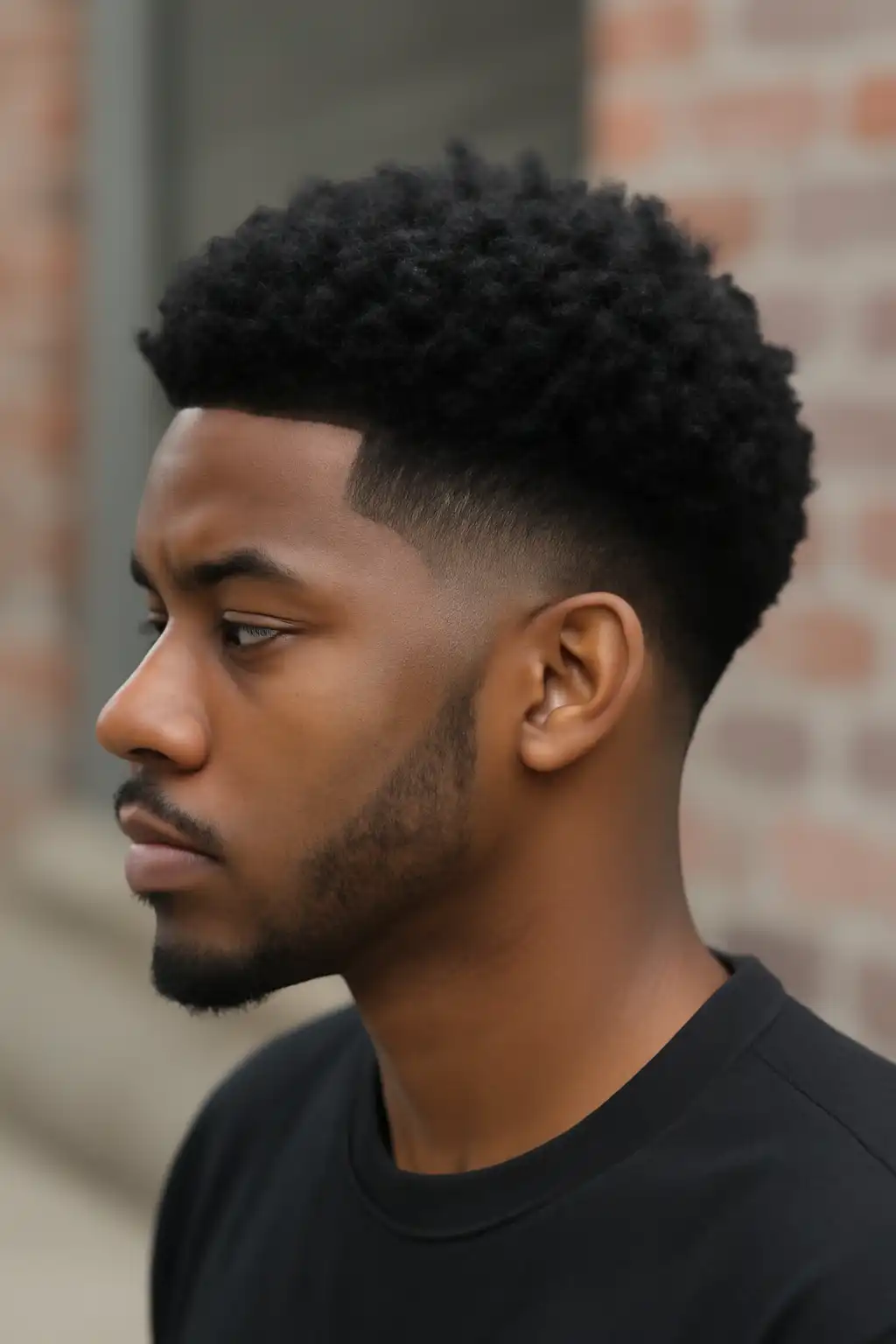 Sponged Temp Taper Fade Black