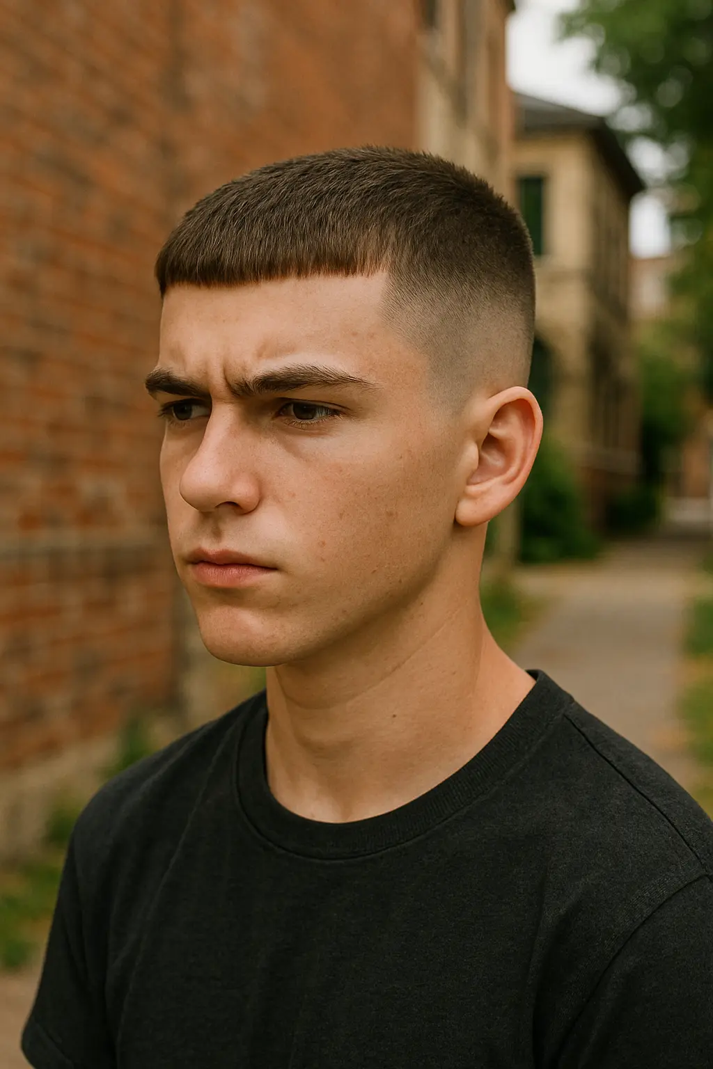 Caesar Cut with High Fade