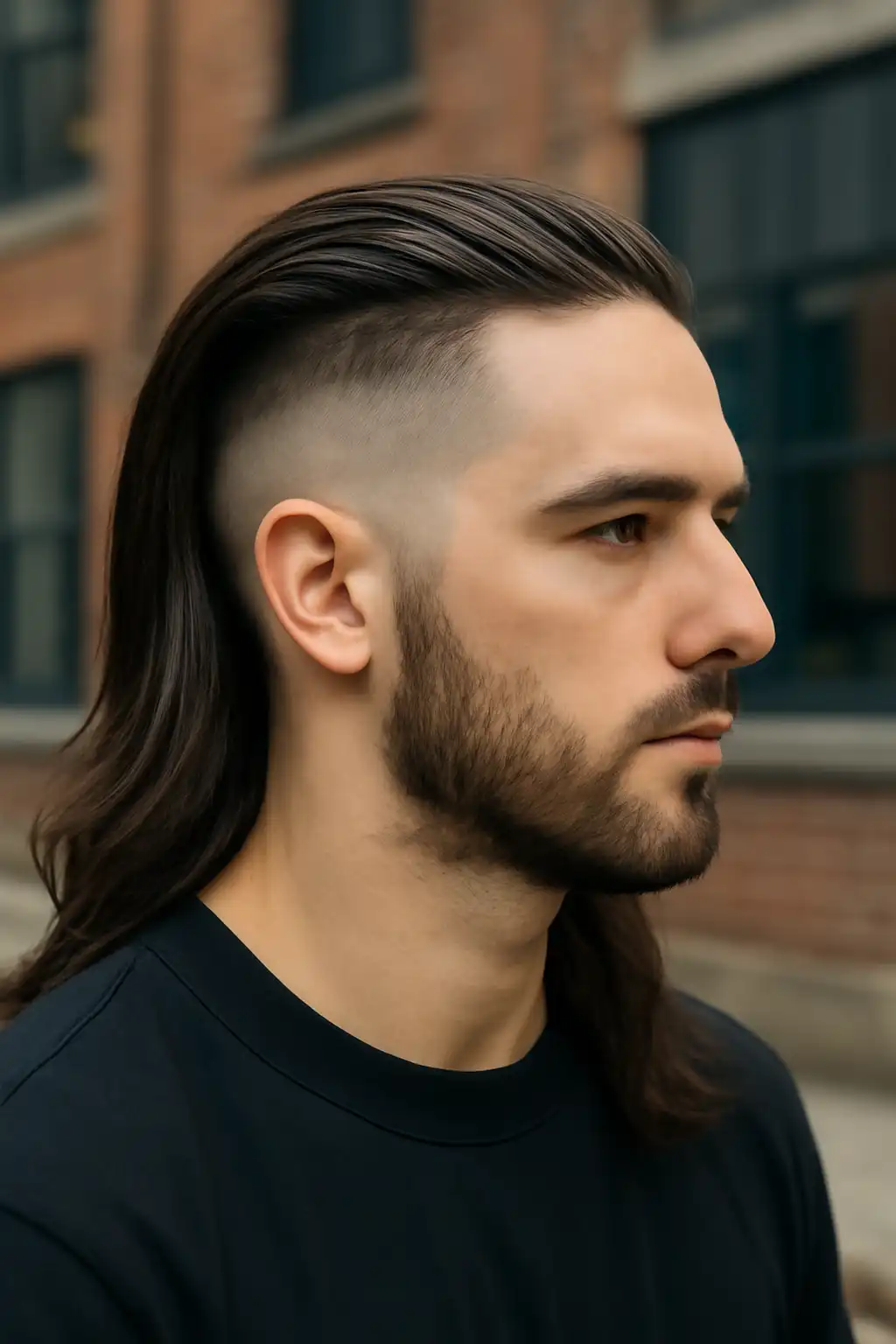 Temp Fade Long Hair