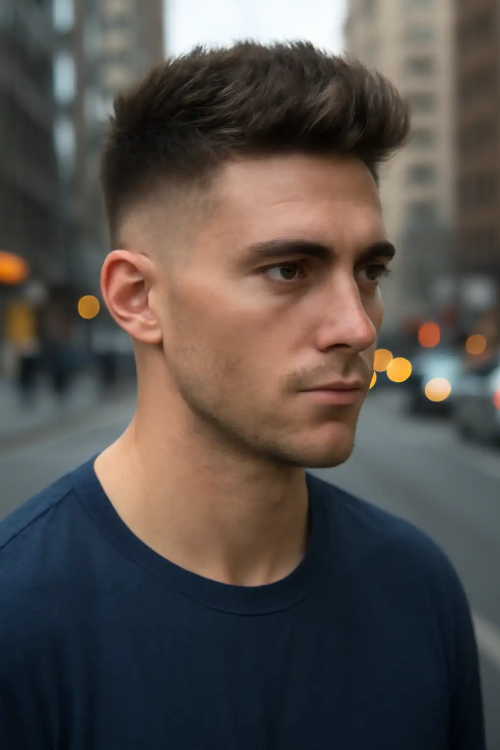 Textured high taper fade