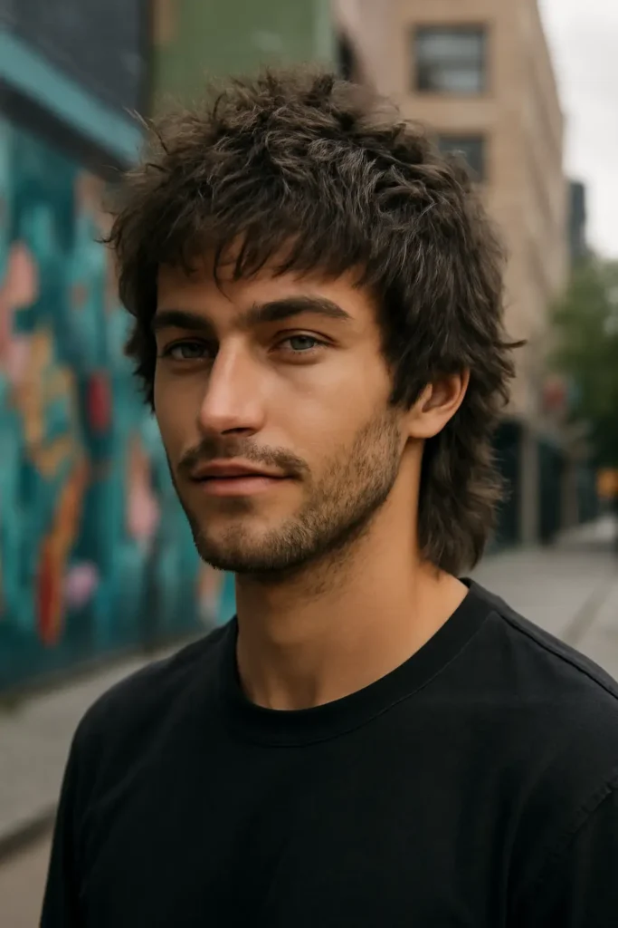 Textured wolf cut men
