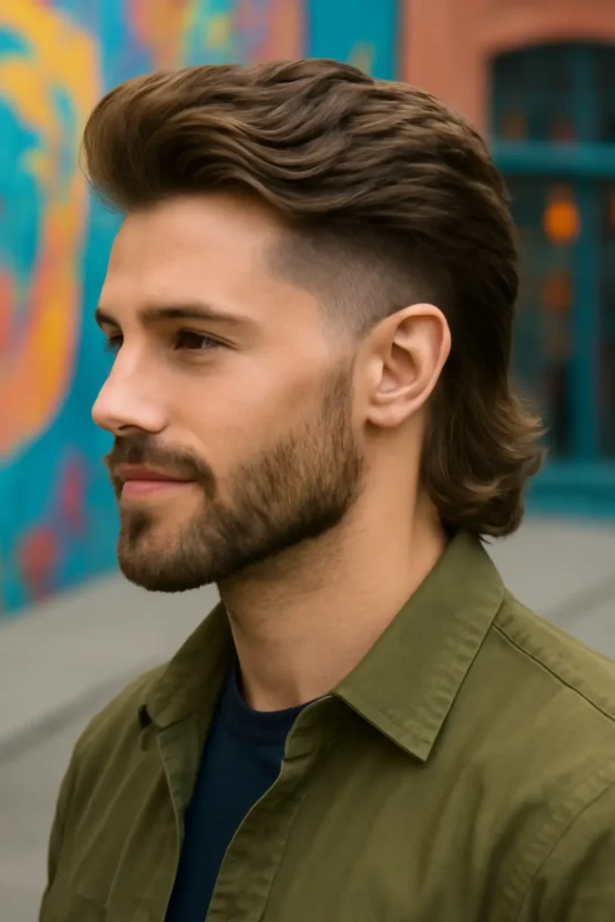 Wolf cut fade men