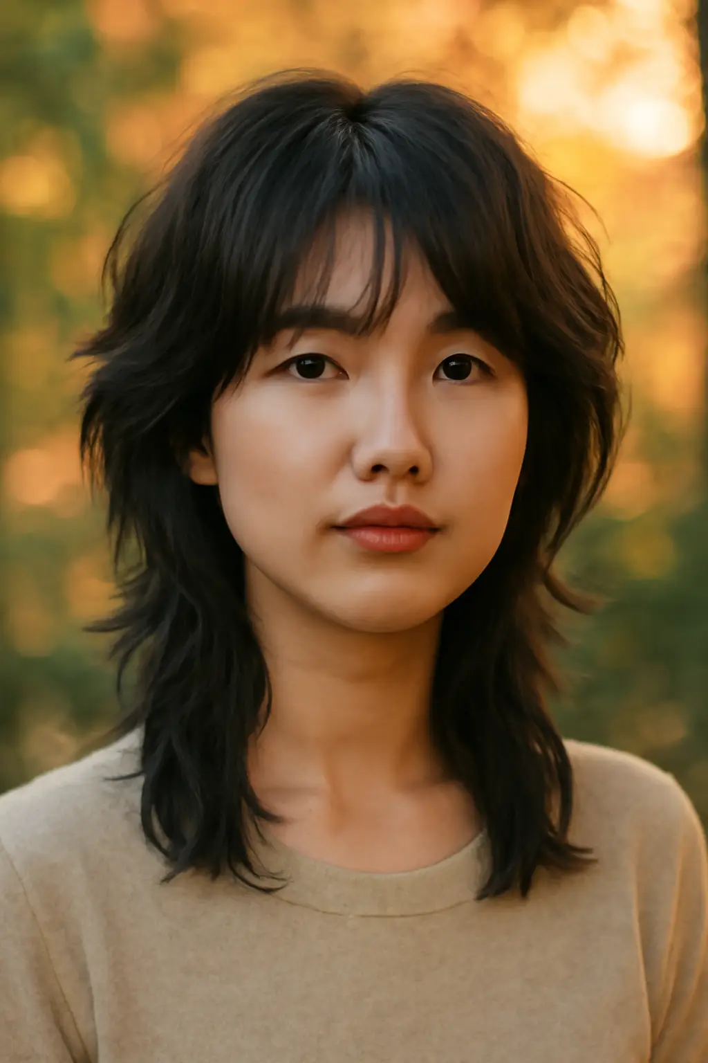 wolf cut korean girl hairstyle