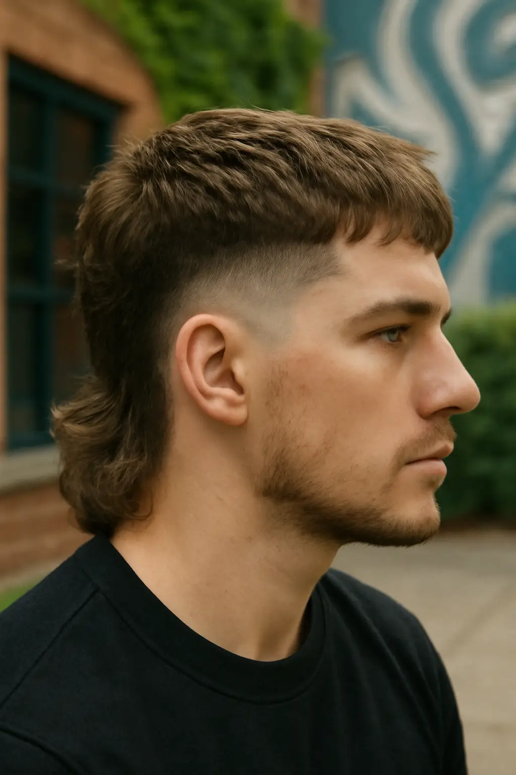 Burst Fade Mullet
