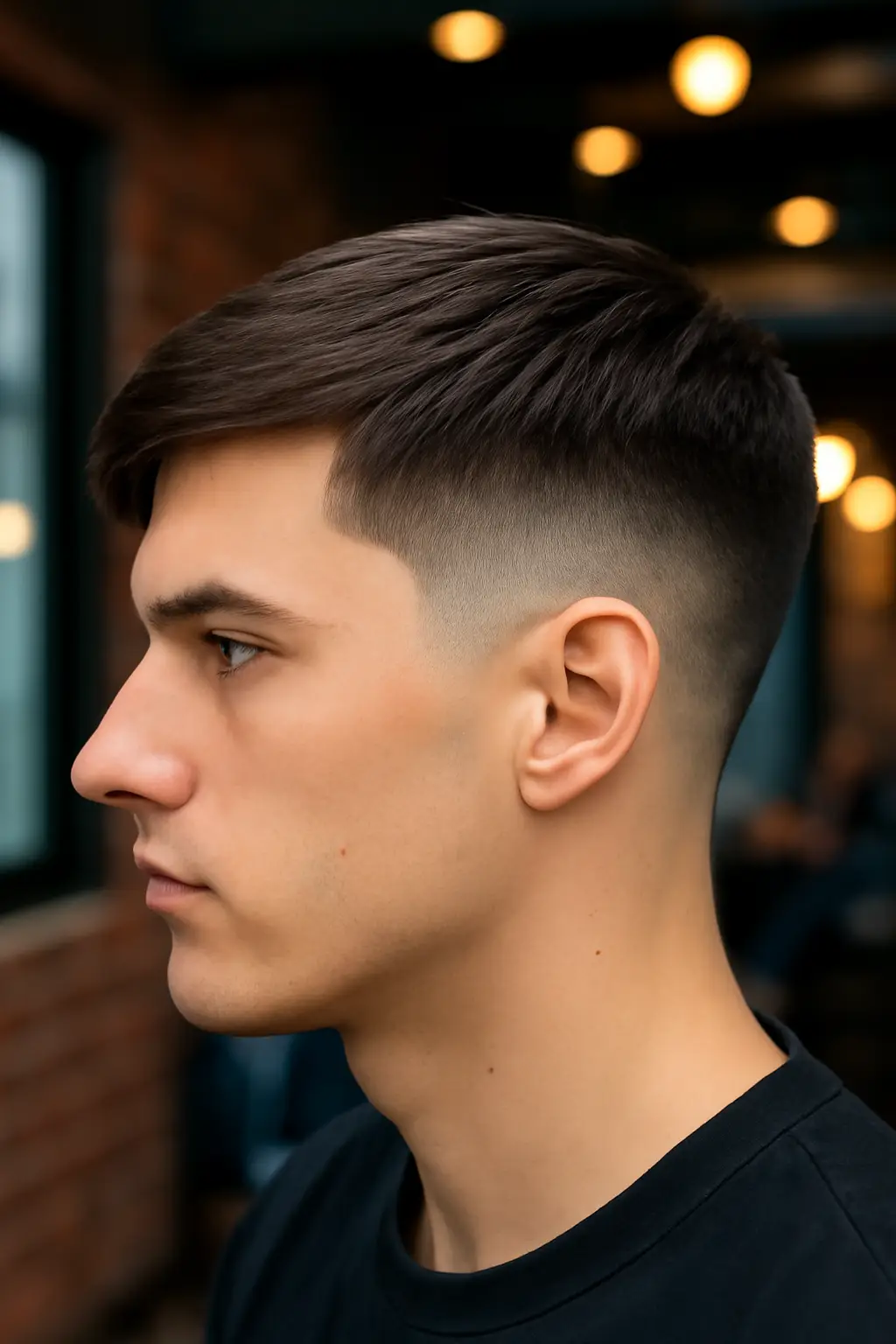 Burst Fade Straight Hair